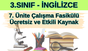 İlkokul 3. Sınıf İngilizce 7. Ünite Çalışma Fasikülü - Ücretsiz ve Etkili Kaynak